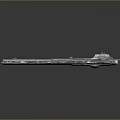 Futuristic Sci Fi Warship Featuring Silver Exterior And Advanced Structure