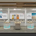 Vivo 5G Series Mobile Phone Showroom With Display Counters And Digital Screens