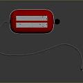 Shiny Red Toaster Kitchen Appliance With Power Cord And Modern Design