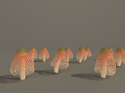 Modern Mushrooms 3d model