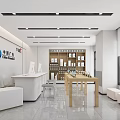 Modern Digital Store Interior With Display Tables Electronic Products And Counters
