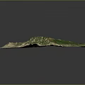 Detailed 3D Terrain Model Featuring Green Mountainous Landforms And Surrounding Regions