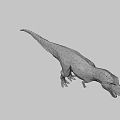 Low Poly T-Rex Dinosaur Model Gray Body Red Head Open Mouth Sharp Teeth