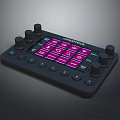 Launchpad MIDI Controller With Black Body Pink Square Buttons And Knobs For Music Production