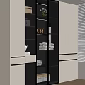 Modern Wardrobe With Glass Doors White Black Storage And Window Blinds