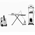 Efficient Household Steam Ironing Station With Ironing Board And Hanger Stand