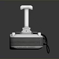 Sleek White Computer Projector With Adjustable Top Mount And Compact Modern Design