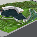 Modern Residential Building With Landscaped Green Space And Curved Roads