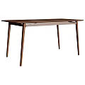 Modern Wooden Dining Table With Sleek Rectangular Top And Slim Leg Design 3d model
