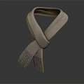 Featured Pastel Knotted Scarf With Soft Tassels And Smooth Texture On Dark Background