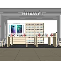 Modern Mobile Phone Store Huawei Mobile Phone Experience Store Digital Store Mobile Phone Accessories Store Display Cabinet Zhongdao Display Desk 3d model