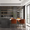 Duplex Living Room Spacious Design With Double Height Ceiling Large Windows Gray Sofa Brown Armchair