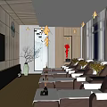 SPA Sauna Interior Design With Comfortable Massage Beds Fresh Flowers TV And Large Windows