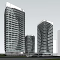 Modern Office Building Jinan Heyue Square Project 3d model
