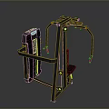 Heavy Duty Commercial Gym Fitness Machine With Adjustable Handles And Padded Seat