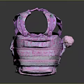 Pink Backpack With Horse Pattern Rock N Roll Text And Pom Pom For Daily Use