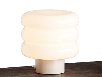 Modern acrylic round table lamp 3d model