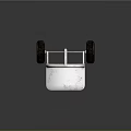 White Metal Frame Hand Truck With Two Wheels And Reflective Surface