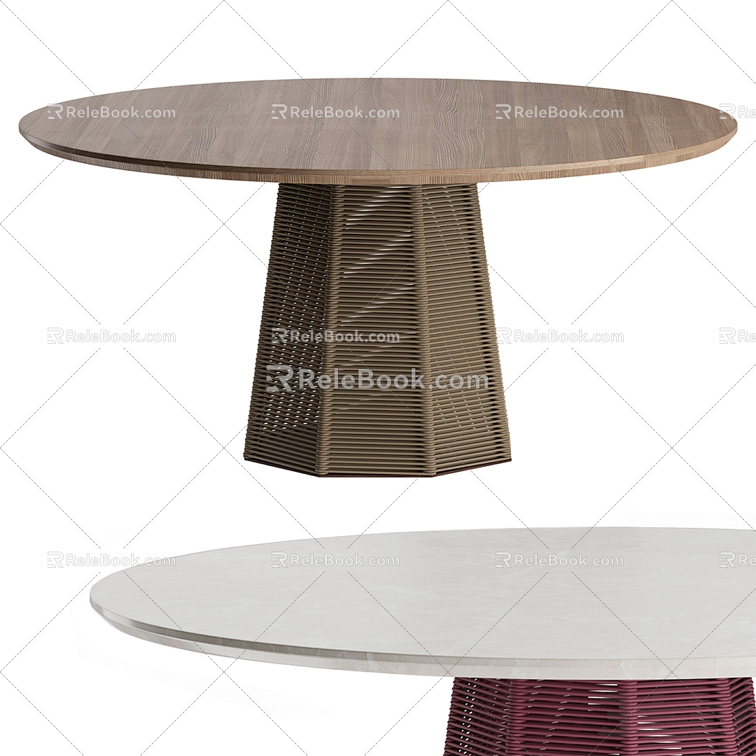 Modern Potocco dining table 3d model