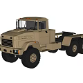 Beige Heavy Duty 6 Wheeled Truck With Rugged Design Front Grille And Off Road Capability