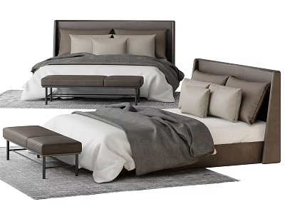 POLTRONA FRAU double bed 3d model