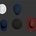 Various Styles Of Hats With Colorful Designs For Fashionable Daily Use