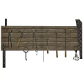 Vintage Hardware Tools Hanging On Wooden Board With Pliers Hammers And Chains