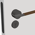 Modern Door Handle Leather Door Handle Split Door Lock Door Handle 3d model