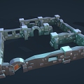 Modular City Cartoon City Fence 3d model