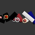 Various Colored Lipsticks With Different Casing Designs Arranged On Shiny Surface