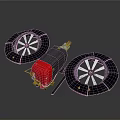 Cosmic Space Exploration Rover with Large Wheels and Red Body Structure 3d model