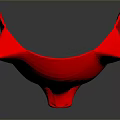 Red Cat Shaped Mask With Stylish Design For Daily Life And Decoration