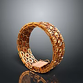 Elegant Golden Bracelet With Intricate Patterns And Decorative Craftsmanship