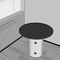 Modern West Elm Round Few 3d model