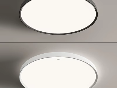 Modern Round Ceiling Light with Black and White Frame AXA Design 3d model
