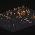 Detailed Ancient Wooden Handcrafted Mechanical Models Featuring Catapults War Carts Siege Engines