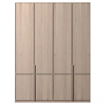 Modern Wooden Storage Cabinet With Minimalist Design And Multiple Doors For Home Organization Solutions 3d model