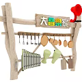 Interactive Music Themed Play Zone With Wooden Structure Bells Xylophone And Drums
