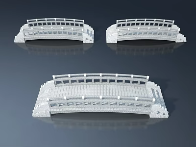 Chinese-style stone bridge 3d model