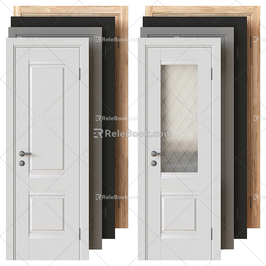 Modern Door Jane European Door Entry Door 3d model