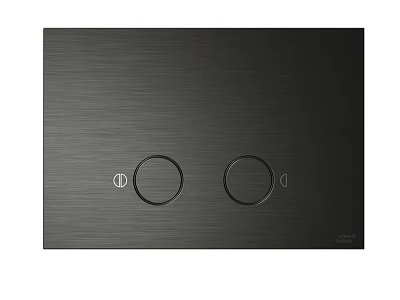 Modern Black Brushed Control Panel for Daily Electrical Appliance with Two Circular Buttons 3d model