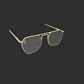 Stylish Gold Frame Square Lens Sunglasses With Modern Fashion Design