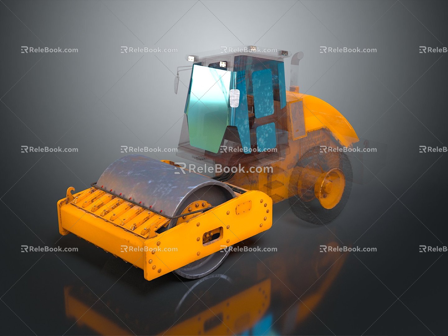 Asphalt paver paver road roller asphalt paver road car asphalt car 3d model