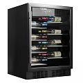 Multiple Styles of Modern Wine Refrigerators with Glass Door and Stainless Steel Design