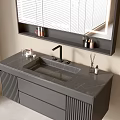 Modern Wall Mounted Bathroom Vanity with Marble Countertop Undermount Sink and Storage Drawers
