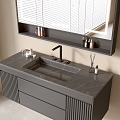 Modern Bathroom Cabinet Bathroom Counter Basin Bathroom Ornaments Mirror Cabinet Sink 3d model