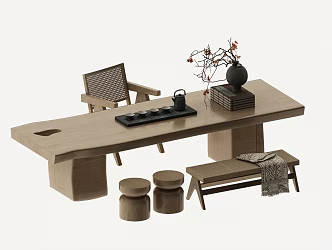 New Chinese Tea Table 3d model