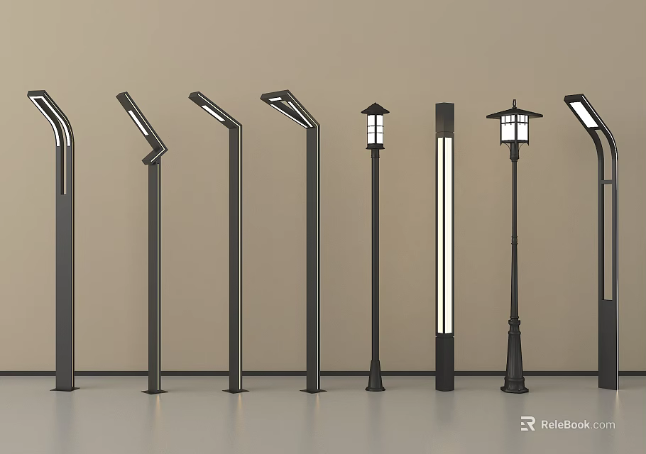 Various Stylish Outdoor Lights With Modern And Traditional Designs For Exterior Use 3d model 