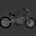 Modern Gray Motorcycle with Black Seat Windshield and Silver Wheels in Streamlined Futuristic Design