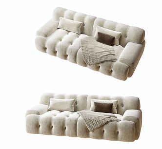 modern double sofa 3d model